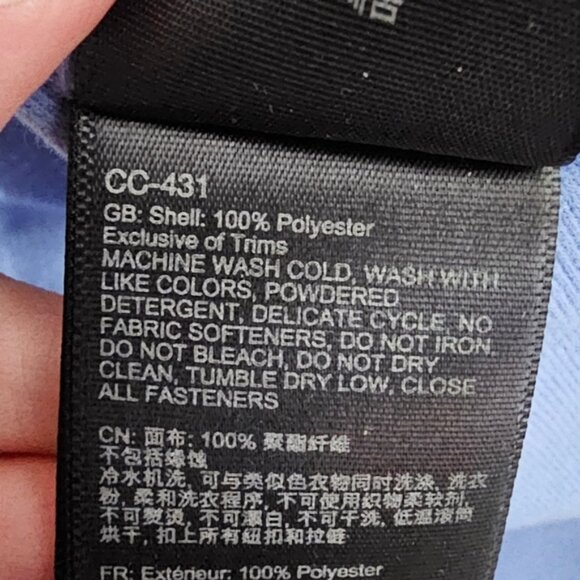 Marmot Ether Girls' Hooded Windbreaker Jacket Periwinkle Large - Picture 9 of 10